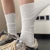 Mesh Hollowed Out White Pile Socks Thin Crew Socks Lolita Lace Socks  Women Ladies