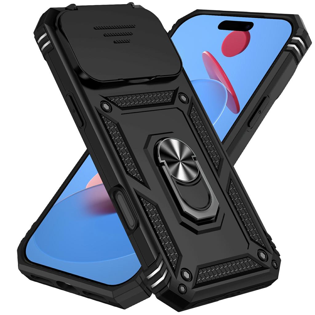 For iPhone 17 Pro Max Case PC+TPU Phone Cover with Lens Protection Kickstand