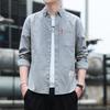2022 Men's Non-Iron Retro Solid Color Slim Long Sleeve Business Casual Shirt