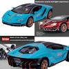 1/24 Scale LP770 Sports Racing Metal Model Diecast Car, Pull Back Vehicles with Light and Sound Toy Cars for Kids Age 3 Year and Up