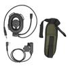 HD01 Military Hunting Helmet Headset Adjustable Walkie Talkie Headset for Kenwood TK‑3107Black