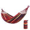 Camping Outdoor Hammock Anti-rollover Portable Hammock Sports Travel Essential Home Camping Swing Canvas Stripe Hang Bed Hammock