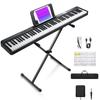Electronic Piano 88 Keyboard Stand Set MIDI Compatible Rechargeable 10 Hours Continuous Use Compact Lightweight Beginner Children Carrying Case