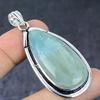 Natural Aquamarine Gemstone Handmade 925 Sterling Silver Gift Pendant 2.44" W7k81