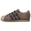 Originals Melting Sadness X Superstar Karoro Hole Leather Suede Trendy Shell Toe Low-Top Sneakers Unisex Sneakers Brown Black H06344