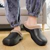 Fashion Unisex Winter Men Slippers Adult Classic Lined Clog Waterproof Chef Shoes Velvet Slippers for Couples Casual Warm Shoes