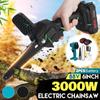 6 Inch 3000W 88V Mini Electric Chain Saw Cordless With 2Pcs Battery Woodworking Pruning ChainSaw One-handed Garden Logging Power Tool