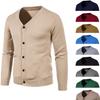 Spring and Autumn Sweaters Men's Casual Solid Color Cardigan Sweater Sweater Thin Knitted Cardigan Jacket
