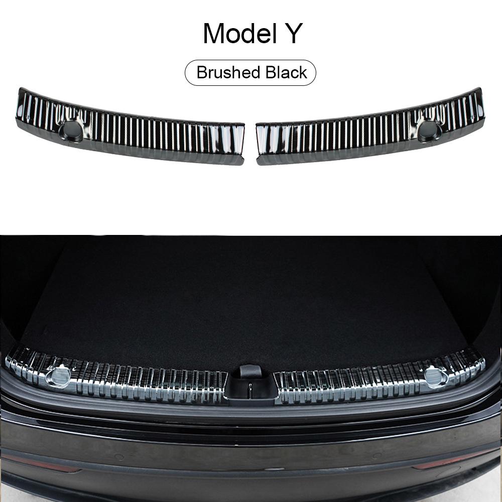 Car Door Edge Protector 2Pcs Car Accessories Auto Rear Bumper Foot Plate Rear Trunk Sill Guard Cover For Tesla Model 3/Model Y
