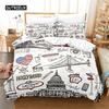 Simple Cartoon Pattern Bedding Set Duvet Cover Set 3d Bedding Digital Printing Bed Linen Queen Size Bedding Set Fashion Design