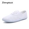 2024 Lace-Up Shoes Woman Large Size 42 Canvas Casual Off White Shoes Breathable Wear Resistant Slip Platform Vulcanize Shoes