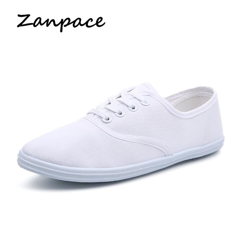 Fashion 2024 Lace-Up Shoes Woman Large Size 42 Canvas Casual Off White Shoes Breathable Wear Resistant Slip Platform Vulcanize Shoes
