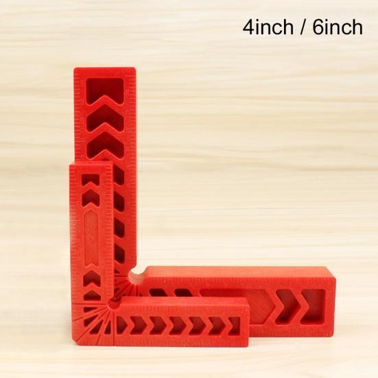 3/4/6inch 90-Degree Right Angle Clamp Holder L Shape Square Ruler Woodwork Tool