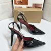 Sexy Pointed Toe High Heel Women Shoes Elegant Ankle Strap Patent Leather Stilettos Luxury Prom Weddings Bridal Pumps for Ladies