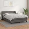 3127251 vidaXL Divan-lit Avec Matelas Gris 140x190 Cm Similicuir