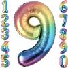 Number Balloon - Multicolor - 9 - 100cm - Party Decoration - Birthday