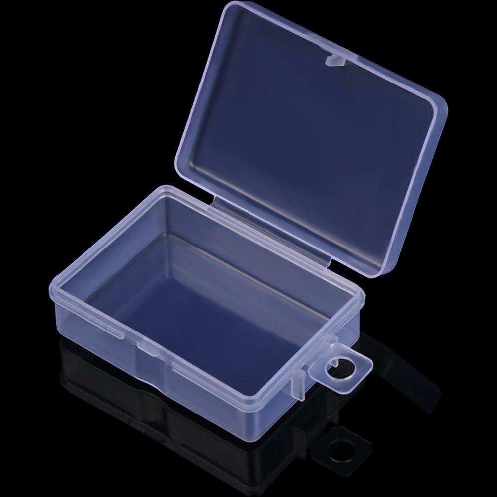 10Pcs Rings Rectangle Plastic Transparent Mini Boxes Container Storage Case Packaging Box