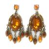 [R3354] - Brown 'Carmen' Earrings - 45x22 Mm