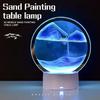 Colorful Dimmable 3D Sand Painting Table Lamp with Remote Control USB Flowing Quicksand Painting