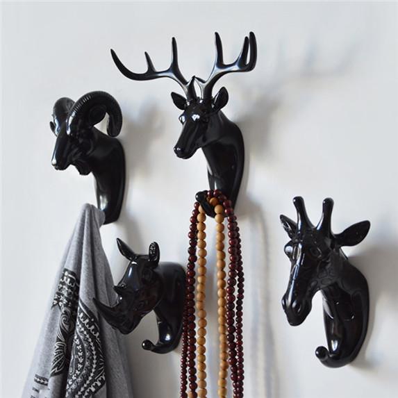 Hanger Keys Creative Hanging Hook Holder Wall Home Strong Seamless Paste Hook Decorative Hook Creative Animal Hooks