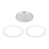 Uxcell Aluminum Coffee Pot Parts for Stainless Steel Espresso Maker with 1 Filter and 2 Silicone Gasket Seals Size 74x64x4.5mm for 9 Cup Mocha Coffee