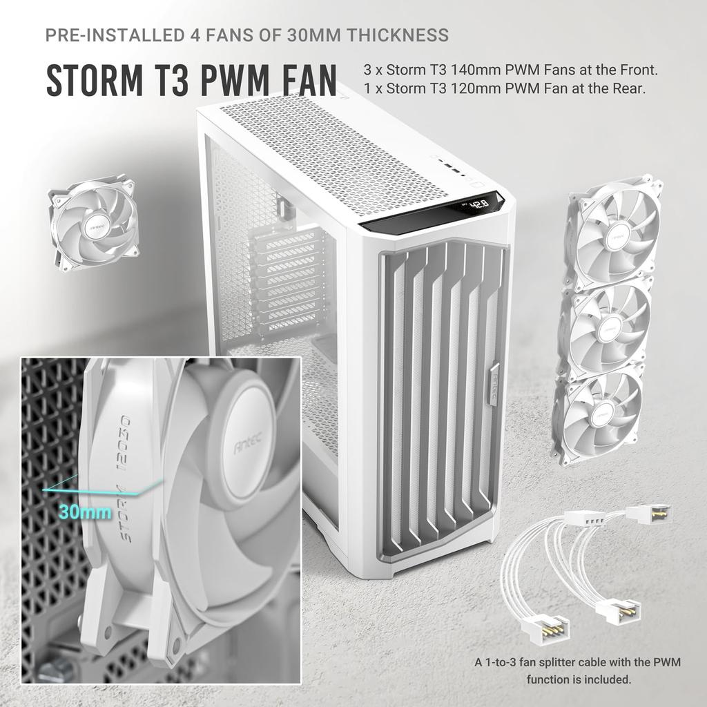 Full Tower Case Performance 1 FT White E-ATX