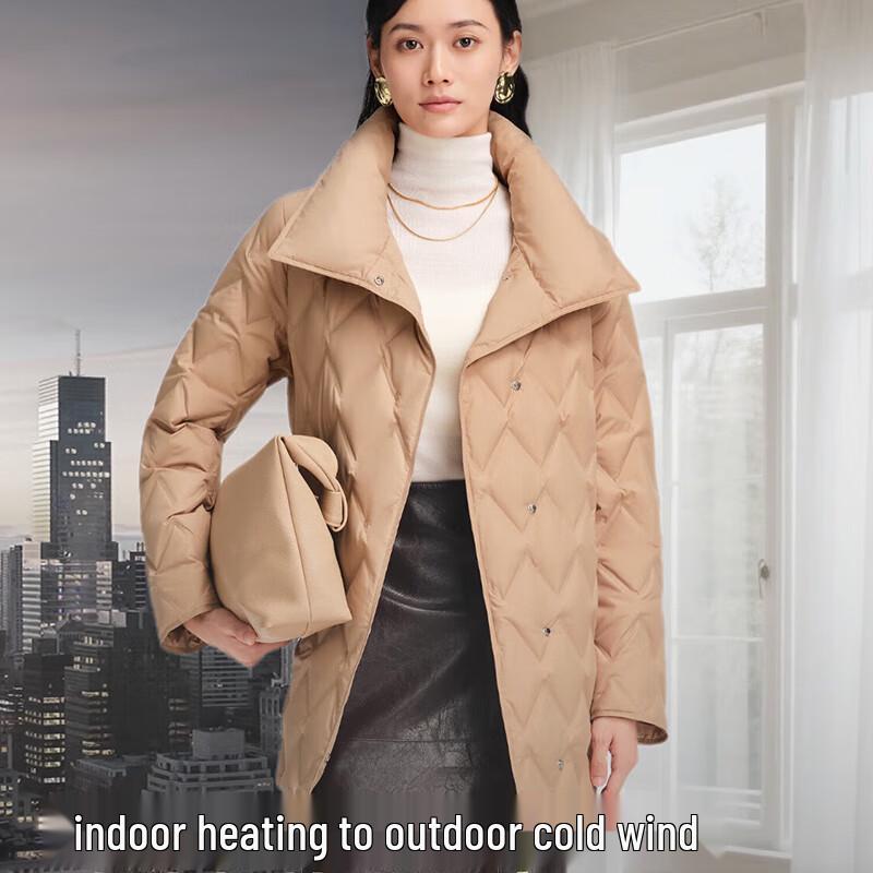 BOSIDENG Women's Lapel Commuter Goose Down Jacket B250134142