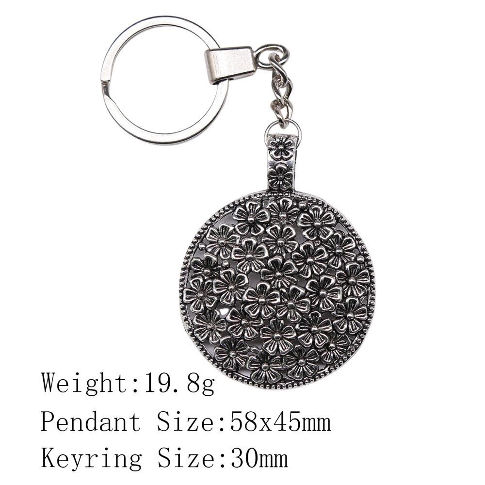 Valentine's Day Car Key Ring The Flower Of Life Keychains Backpack Key Chain For Car