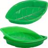 12 Palm Leaf Hawaiian Party Trays Plastic - Candy Bar Food Rack, Hawaiian Jungle Tropical Party Buffet Dinner Plate Table Center Decoration