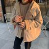 Women Oversized Parkas Hooded Thick Coat Ladies Soft Kawaii Jackets Double Sided Outerwear Autumn Winter Warm Long Sleeve Tops