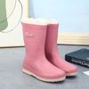 Women's Medium Tube Adult Fashion Non-slip Rain Boots