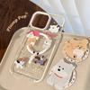 Cartoon Magnetic Suction Bracket 15Promax Cute Puppy IPhone 16 Mobile Phone Case 14 Suitable for 13 Anti Fall 12 Soft Cover