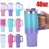 40oz Straw Double-Layer Insulated Cup with Handle Travel Vacuum Flask Stainless Steel Vacuum Thermal Insulated Mug for Women Men