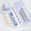 Planwith Push Paper Clip Pusher Set Smile Design Reusable Mini Binder for File Index Office Binding Tools