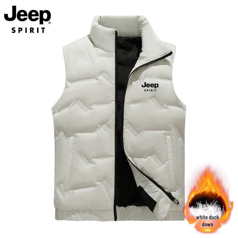 JEEP SPIRIT Men's Casual Duck Down Puffer Vest