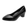 Fashion 2024 Spring Fall Stylish and Comfortable Mid-heel Pointed Toe Women's Single Shoes