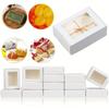 30pcs Mini Soap Present Treat Gift Box with Clear Window Small Rectangle Kraft Paper Boxes for Bakery Candy, Chocolate Packaging, Jewelry Display