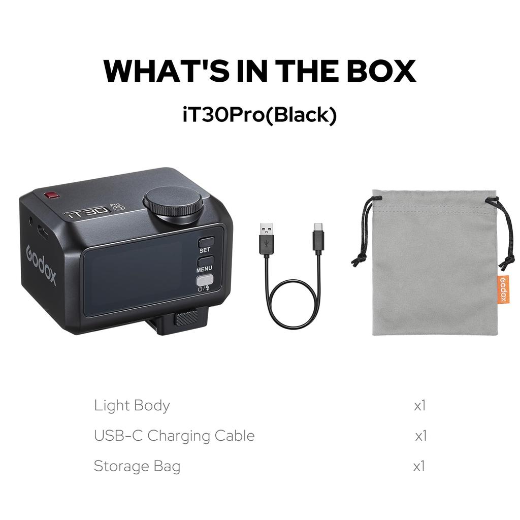 GODOX iT30Pro F TTL Flash for Fuji Color Compact Yet 560 Full Wireless Optical Control for On-Camera Cameras, Touch-Sensor LCD, High-Performance,