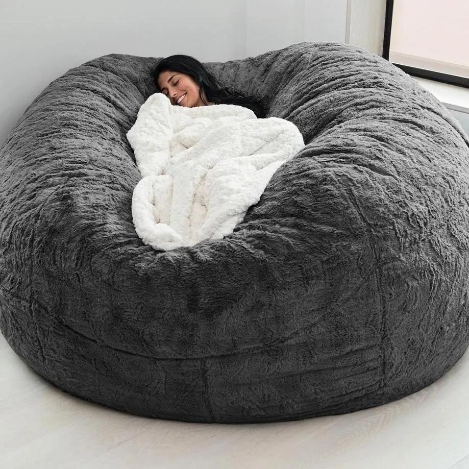 Lazy Sofa Bean Bag Faux Fur Bean Bag Bean Couch Bean Bag Chair Bean Bag Chair with Filling Giant Bean Bag Bean Bag Bean Bag