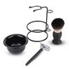 Men Beard Shaving Set Professional Safe Razor Brush Bowl Stand Holder Mustache Shaving Tool
