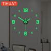 Excellent Silent Decorative Home Decor Modern Night Light Needle Ticking Clock for Living Room Acrylic