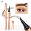 Miniature Fork Head Four-headed Eyebrow Pencil Liquid Natural Waterproof and Sweat-proof Not Smudged Brown Eyebrow Pencil