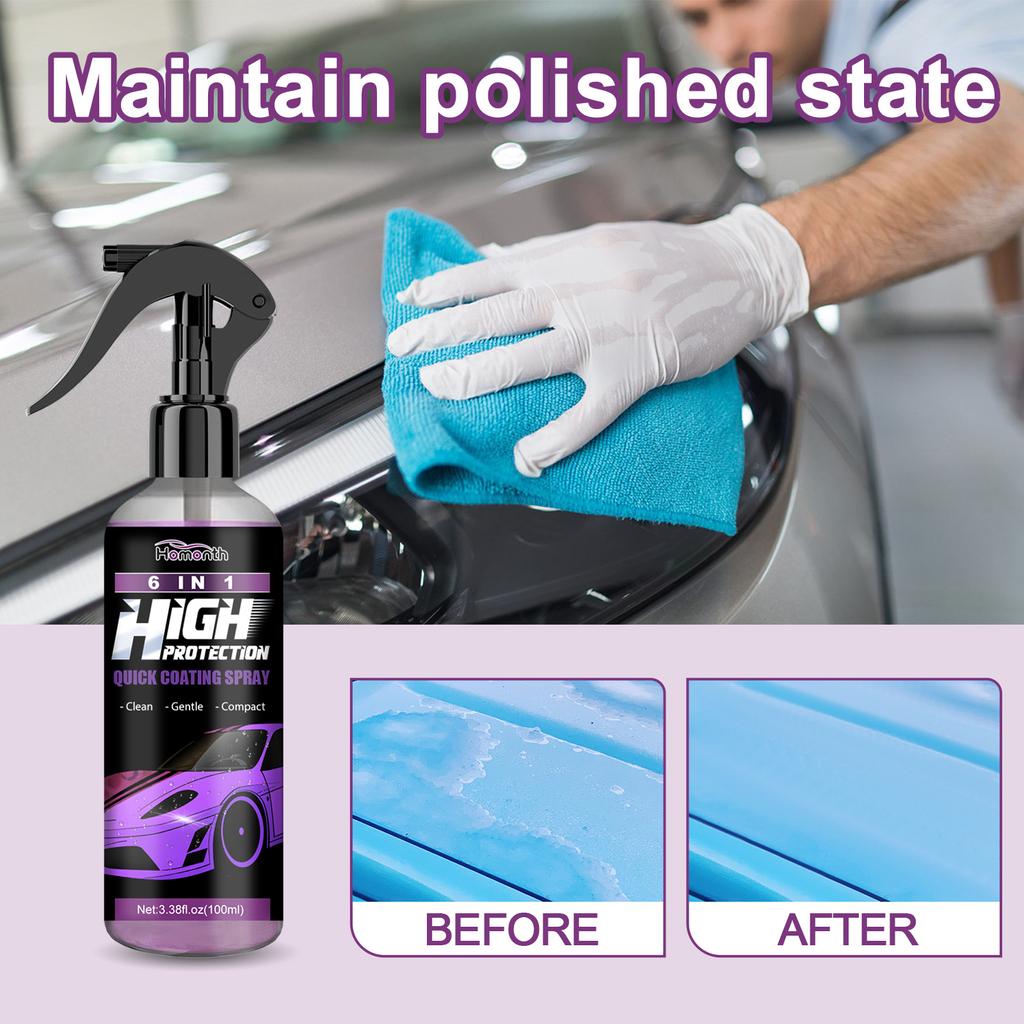 Automobile Protection Spray 6 In 1 Car Paint Crystal Plating Sealing Glaze Dustproof Anti-Fouling Polishing Refurbishment Coating Agent