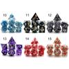 7Pcs/Set Creative Resin For D&d DND Polyhedral Dices Dice Set Table Games Accessory