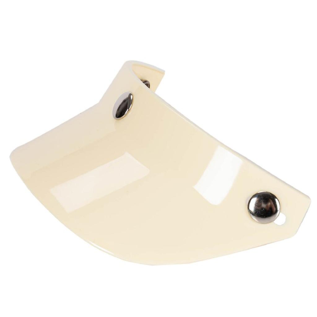 Universal Motorcycle 3 Snap Button Visor Flip Up Down Open Face Helmet Wind Shield