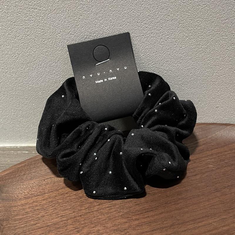 Fashion Women Girls Black Velvet Scrunchie Hair Scrunchies for Hair Elastic Hair Ties Classic Ponytail Free Shipping