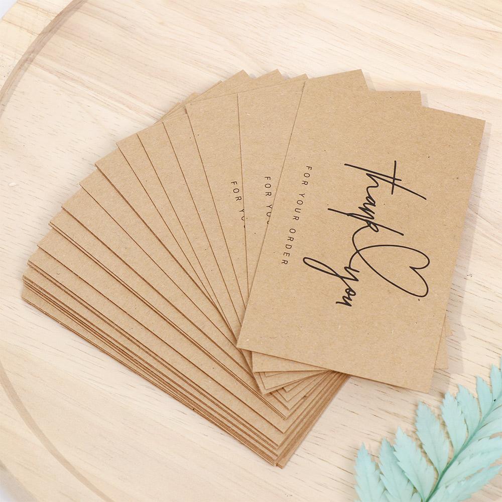30Pcs Greeting Tags Thank You For Your Order Kraft Paper Card Shop Gift Crafts Decoration Card Wedding Small Business Invitation