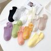 Shallow-mouthed Women's Boat Socks, Thin, Breathable Pure Cotton Socks for Spring and Summer, Candy-colored Solid-colored Women's Short Socks
