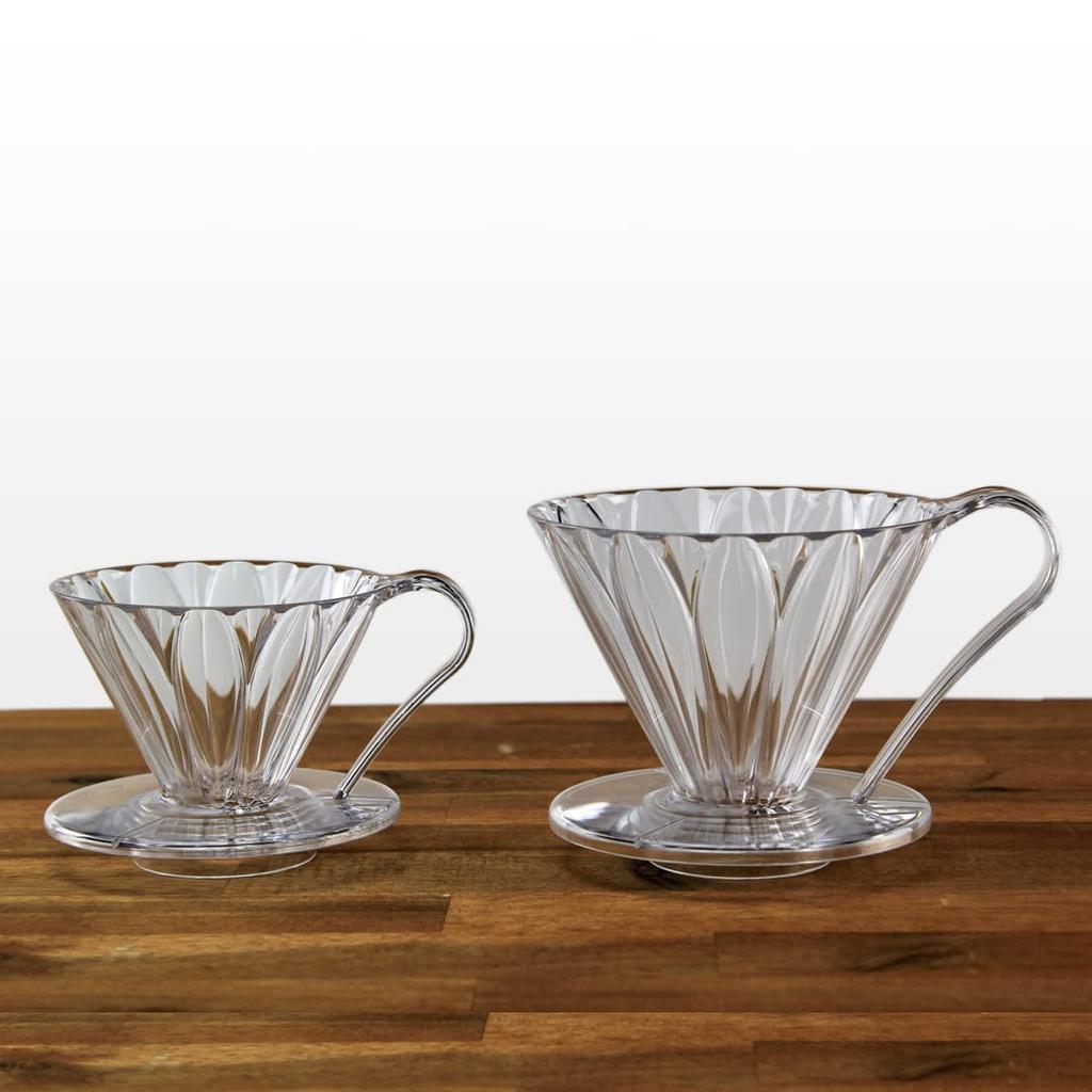 Sanyo Sangyo CAFEC Tritan Flower Dripper CUP4 for 2~4 Cups Clear TFD-4