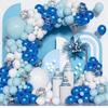 Balloon Blue Balloon Chain, Wreath Set Metal Blue Navy Birthday Party Decoration